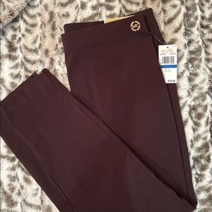 Michael Kors Rich Brown Pull-On Pants XL